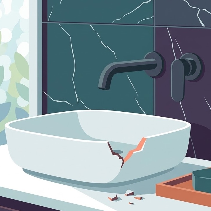 Cracked sink